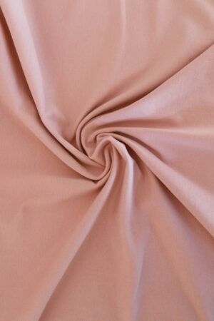 Tela de camiseta de algodón orgánico en color rosa palo