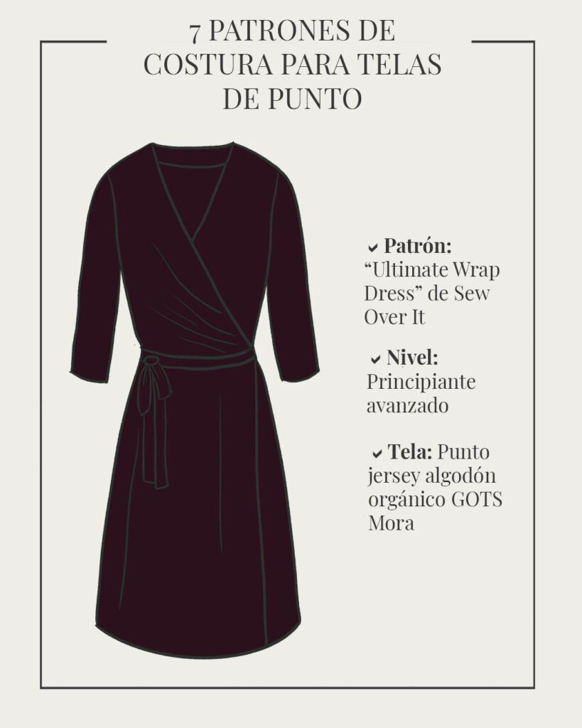 Boceto de vestido color mora.