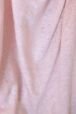 Tejido de punto de lino Tela de punto de lino famé de color rosa